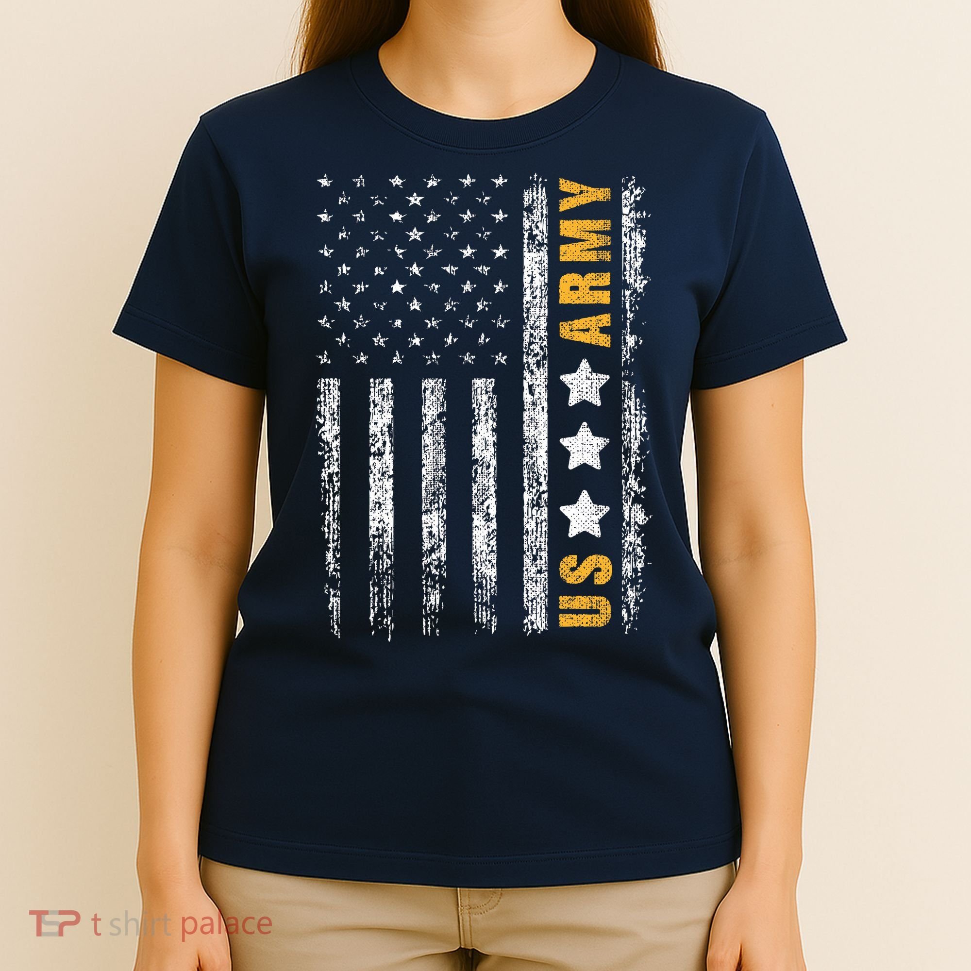 US Army Usa Grunge Flag Army T-Shirt