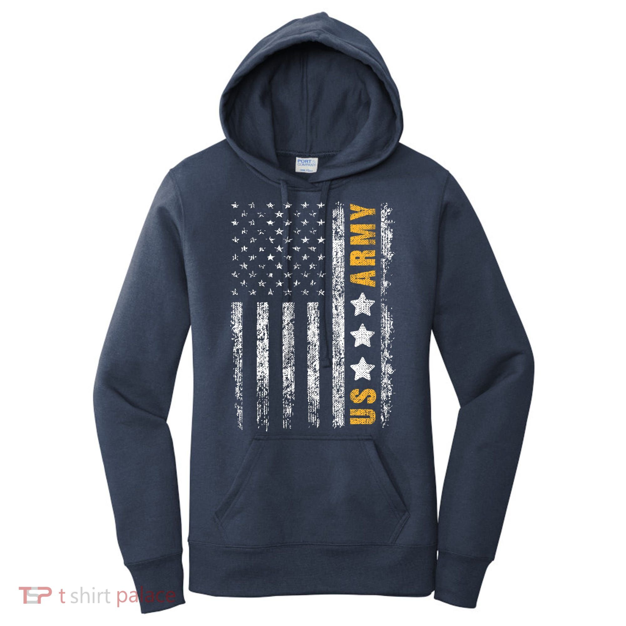 US Army Usa Grunge Flag Army Women's Hoodie