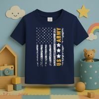 US Army Usa Grunge Flag Army Toddler T-Shirt thumb 3