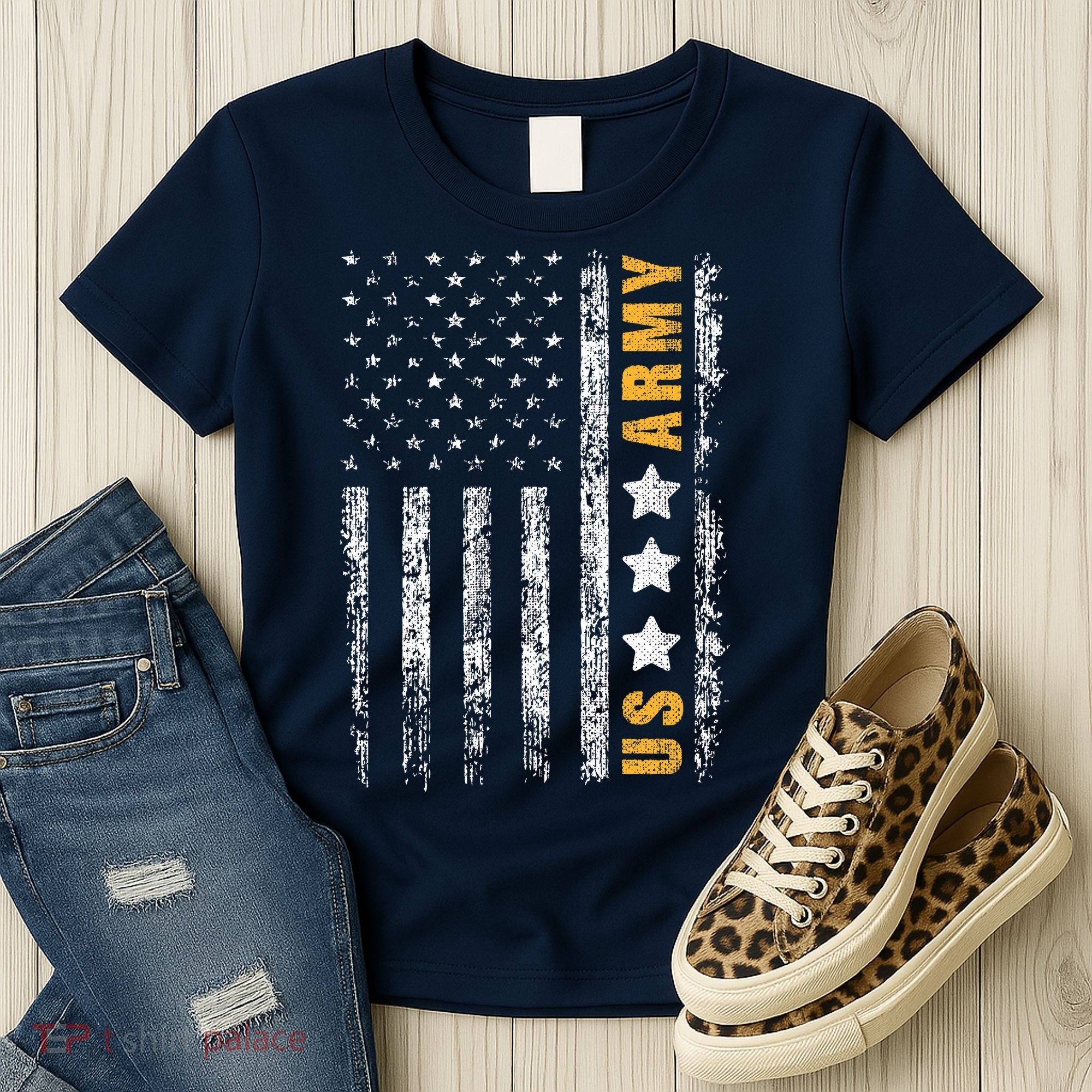 US Army Usa Grunge Flag Army Women's T-Shirt