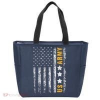 US Army Usa Grunge Flag Army Tote Bag thumb 0