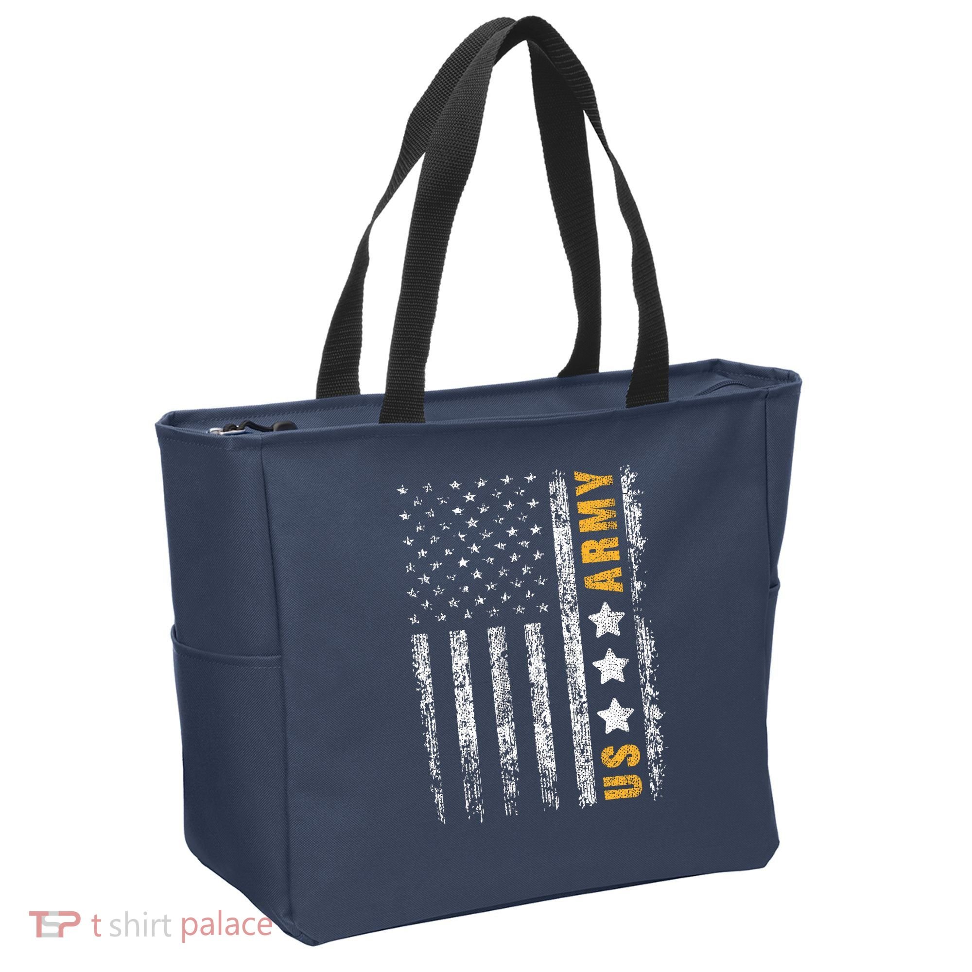 US Army Usa Grunge Flag Army Tote Bag