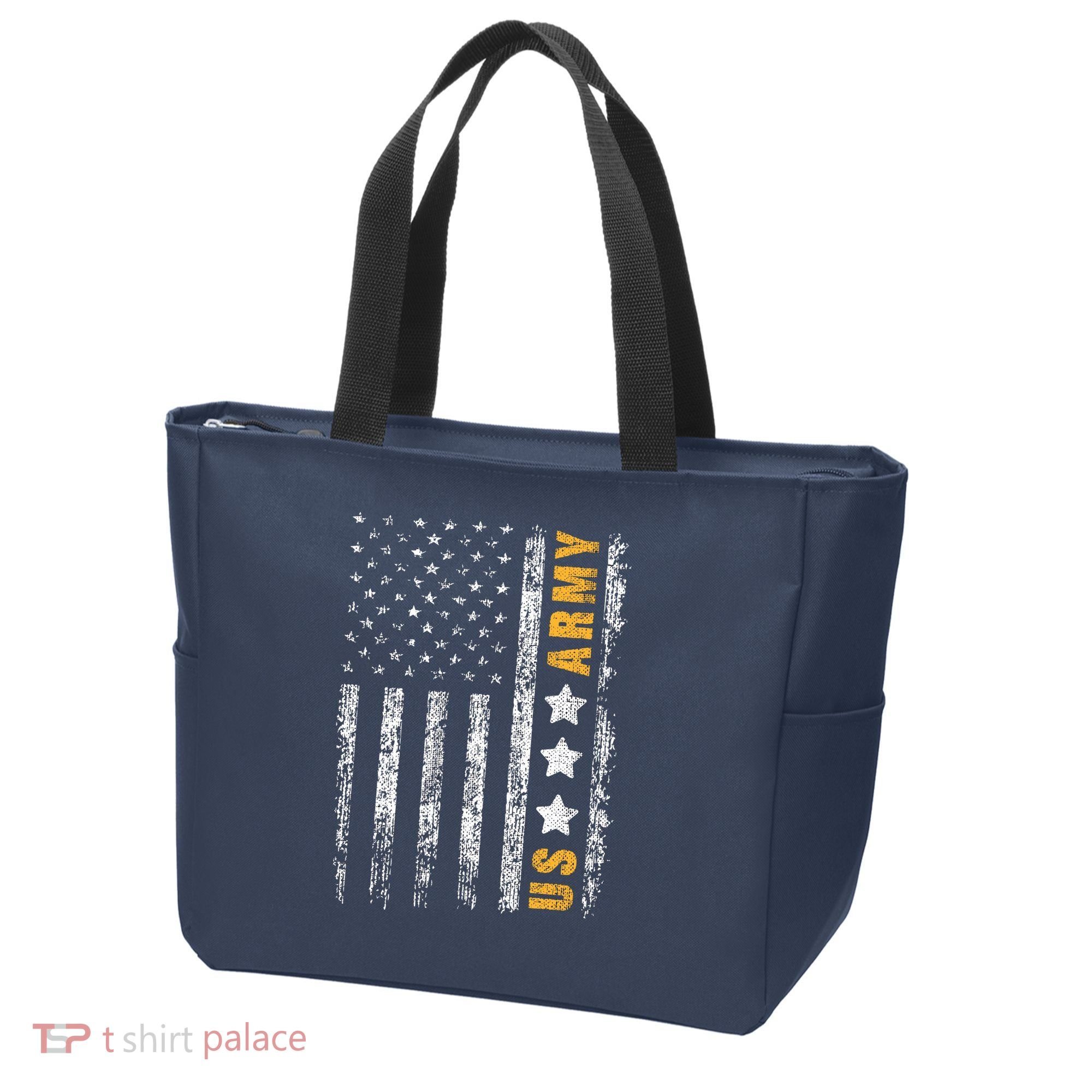 US Army Usa Grunge Flag Army Tote Bag
