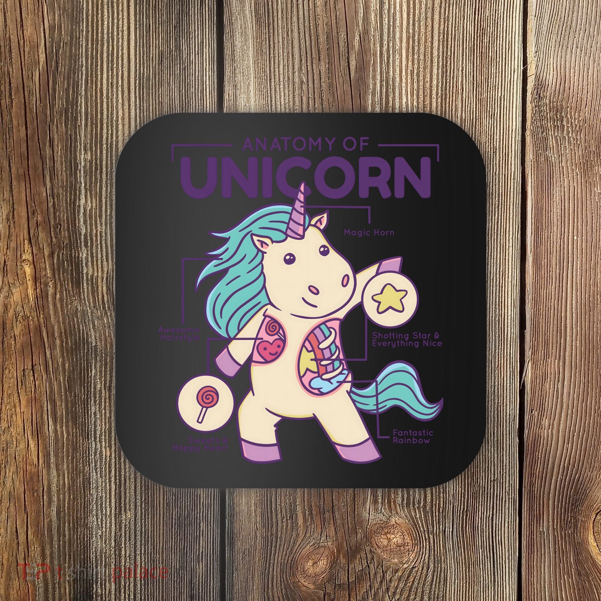 Unicorn Anatomy Coaster