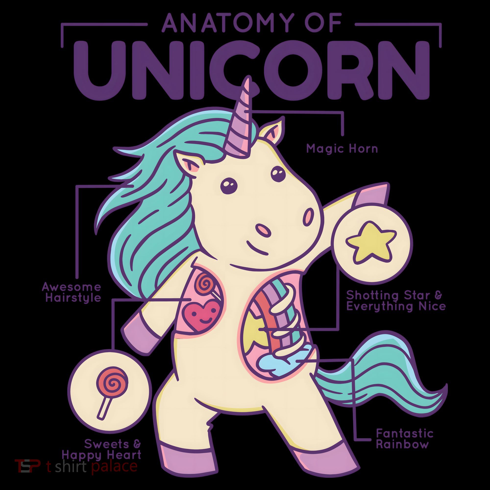 Unicorn Anatomy Women's Hoodie