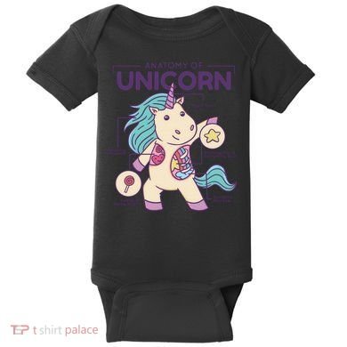 Unicorn Anatomy Baby Bodysuit