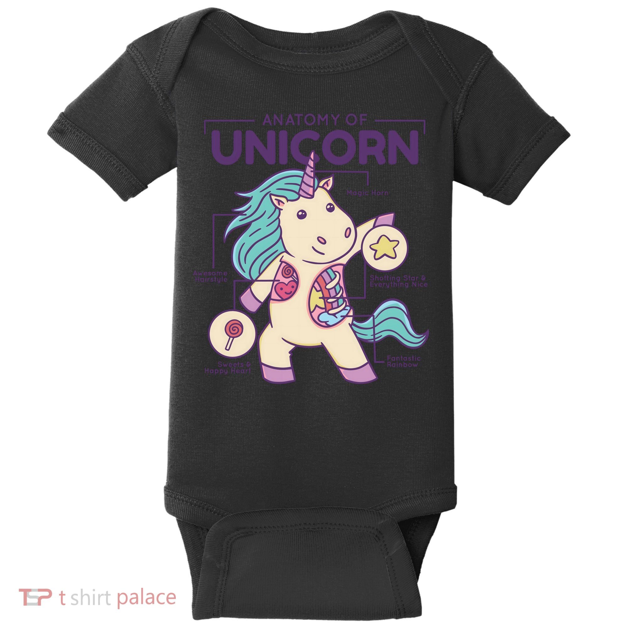 Unicorn Anatomy Baby Bodysuit
