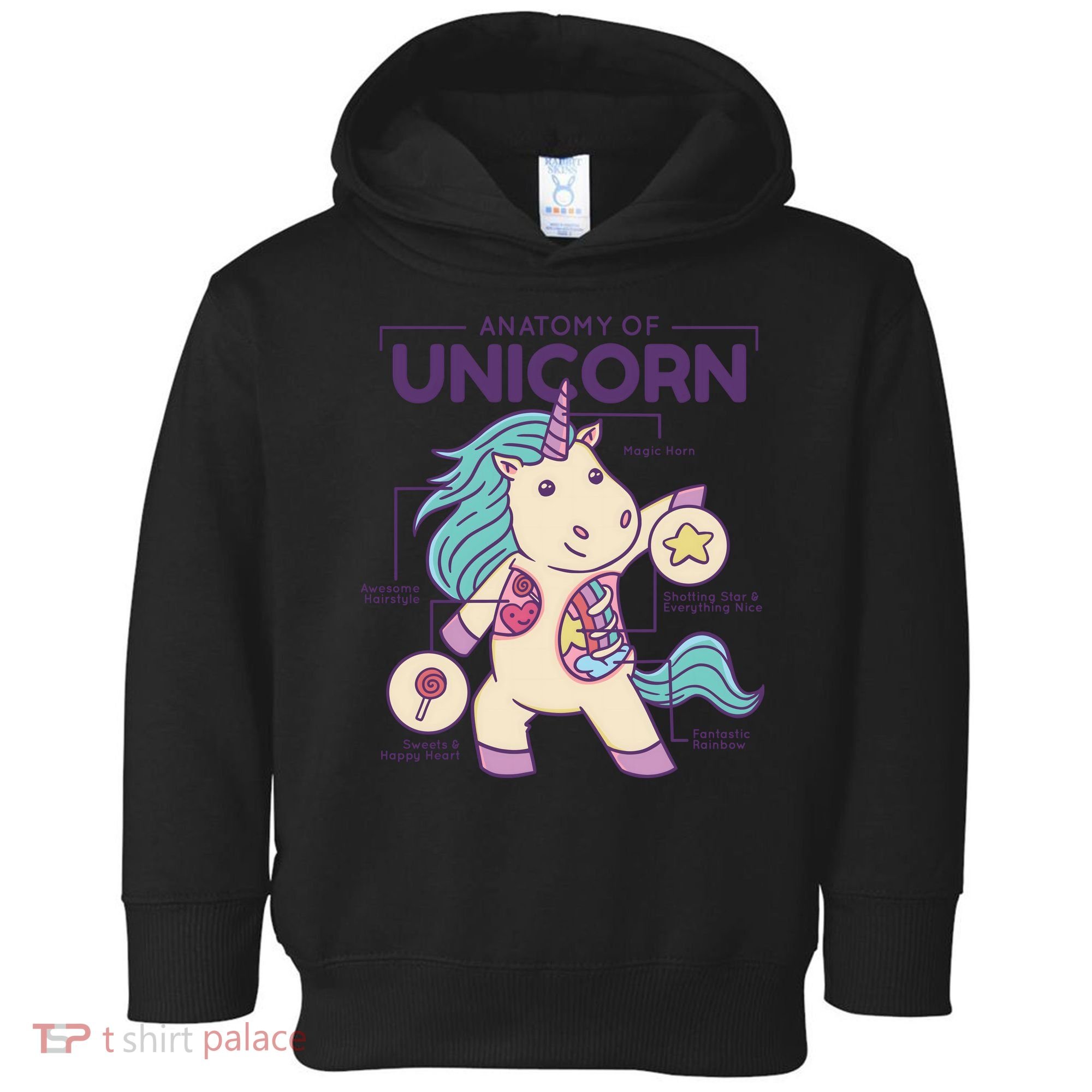 Unicorn Anatomy Toddler Hoodie