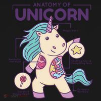 Unicorn Anatomy Kids Hoodie thumb 5
