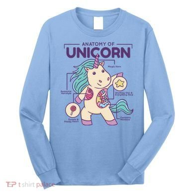 Unicorn Anatomy Long Sleeve Shirt