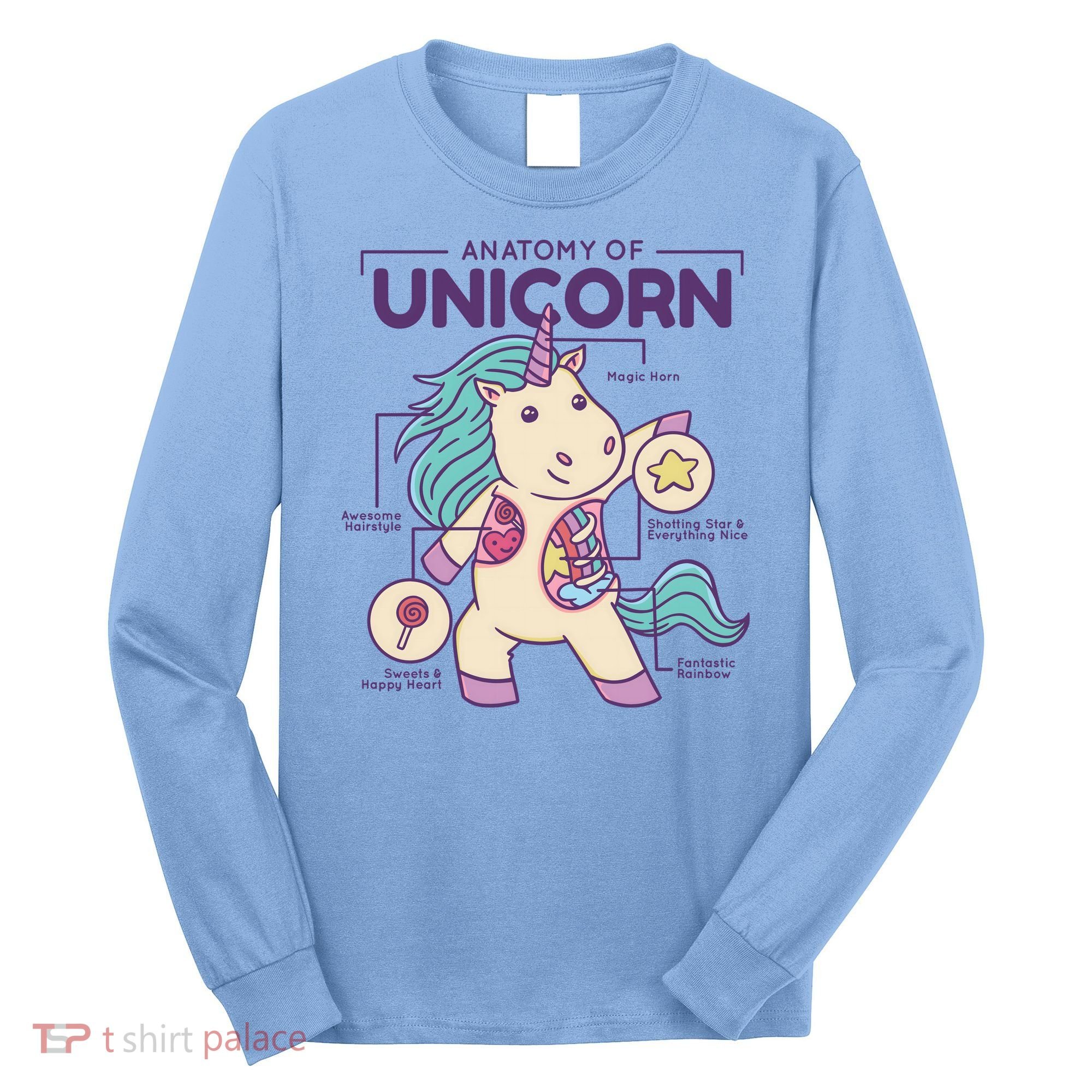 Unicorn Anatomy Long Sleeve Shirt