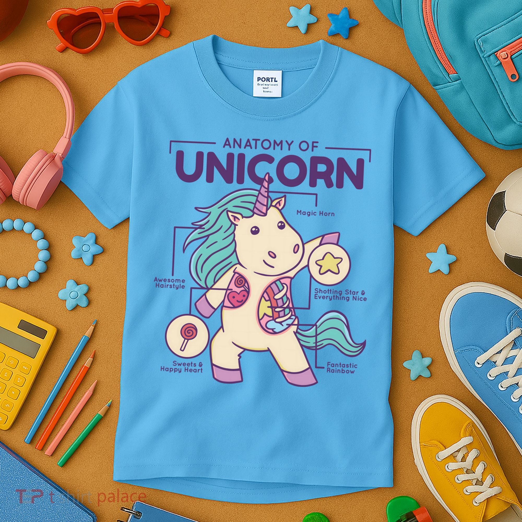 Unicorn Anatomy Kids T-Shirt