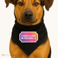 Unfavorable Attendance USA-Made Doggie Bandana thumb 1