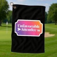Unfavorable Attendance Golf Towel thumb 1