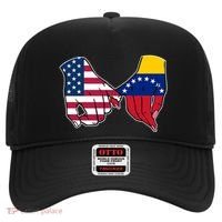 Usa And Venezuela Flags Hands Together Cute Gift Hat thumb 0
