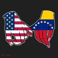 Usa And Venezuela Flags Hands Together Cute Gift Hat thumb 2