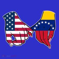 Usa And Venezuela Flags Hands Together Cute Gift Visor thumb 3
