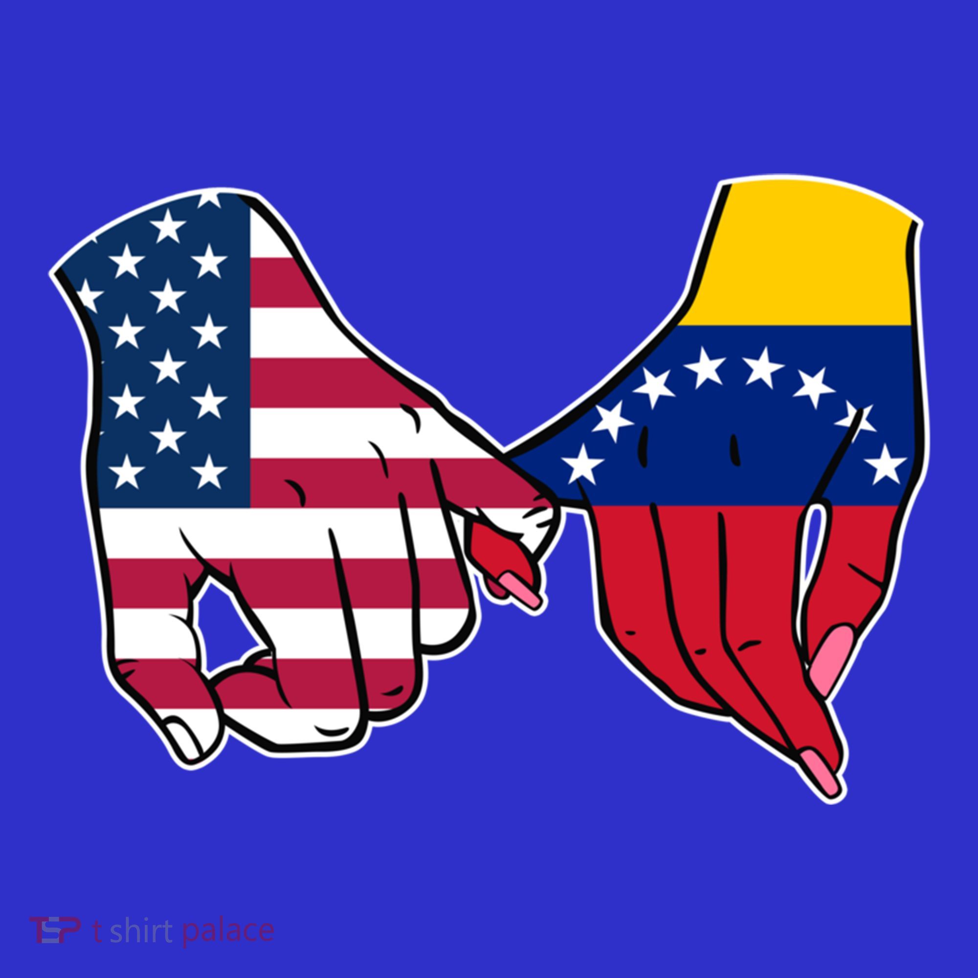 Usa And Venezuela Flags Hands Together Cute Gift Visor