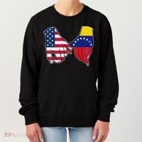 Usa And Venezuela Flags Hands Together Women's Sweatshirt thumb 0