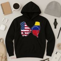 Usa And Venezuela Flags Hands Together Hoodie thumb 3