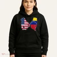 Usa And Venezuela Flags Hands Together Hoodie thumb 5