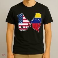 Usa And Venezuela Flags Hands Together T-Shirt thumb 3