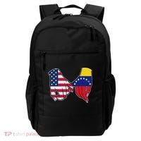 Usa And Venezuela Flags Hands Together Backpack thumb 0