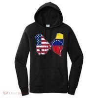 Usa And Venezuela Flags Hands Together Women's Hoodie thumb 0