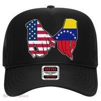 Usa And Venezuela Flags Hands Together Hat thumb 0