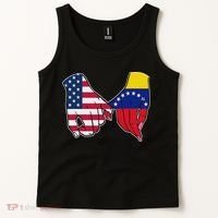Usa And Venezuela Flags Hands Together Tank Top thumb 2