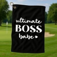 Ultimate Boss Babe Cute Gift Golf Towel thumb 1