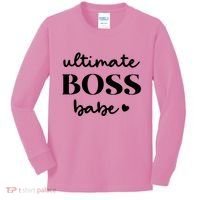 Ultimate Boss Babe Cute Gift Kids Long Sleeve Shirt thumb 0