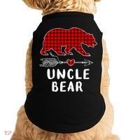 Uncle Bear Christmas Pajama Red Plaid Buffalo Xmas Doggie Tank thumb 0