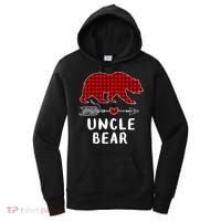 Uncle Bear Christmas Pajama Red Plaid Buffalo Xmas Women's Hoodie thumb 0