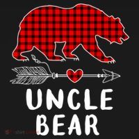 Uncle Bear Christmas Pajama Red Plaid Buffalo Xmas Women's Hoodie thumb 2