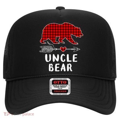 Uncle Bear Christmas Pajama Red Plaid Buffalo Xmas Hat