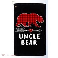 Uncle Bear Christmas Pajama Red Plaid Buffalo Xmas Golf Towel thumb 0