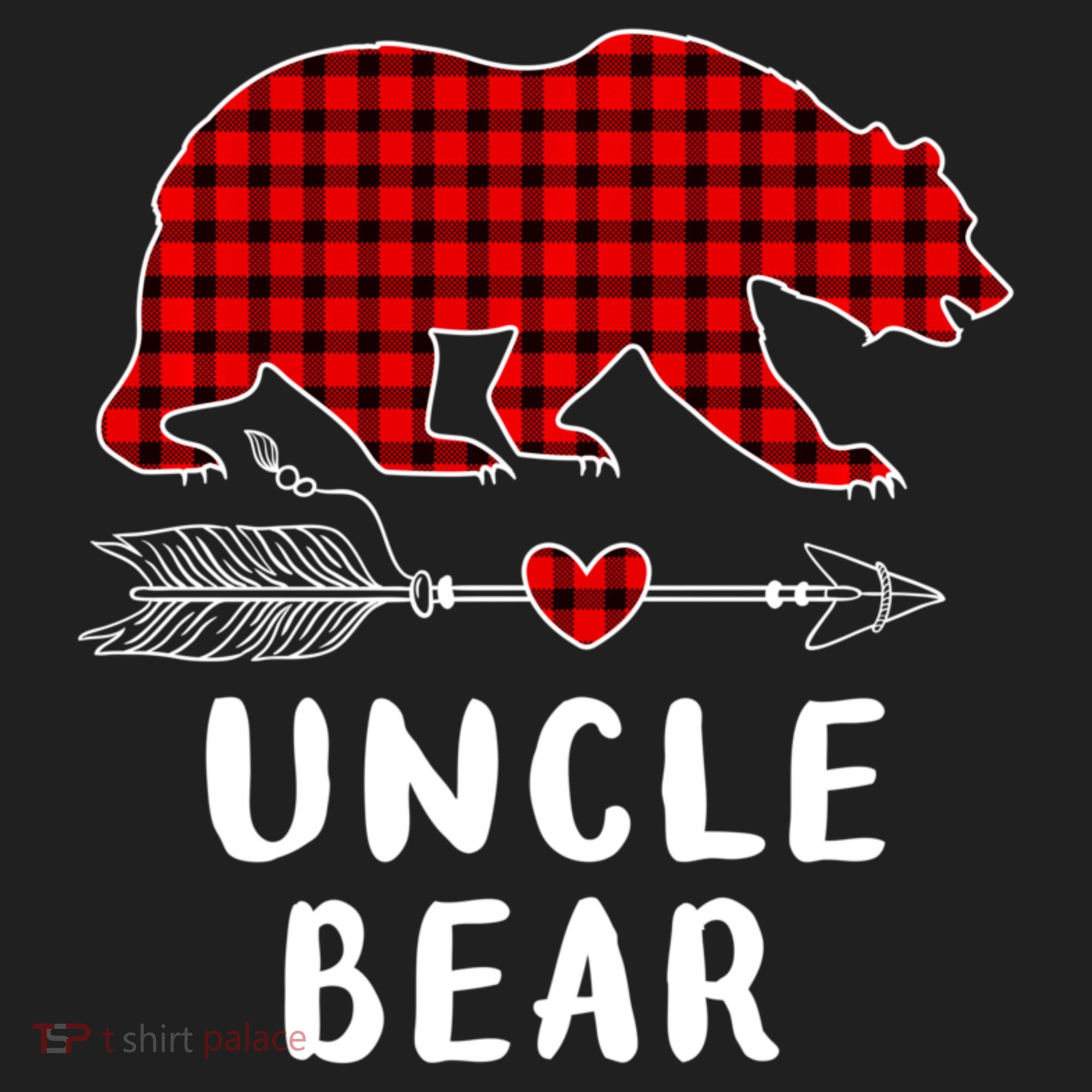 Uncle Bear Christmas Pajama Red Plaid Buffalo Xmas Golf Towel