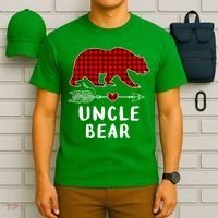 Uncle Bear Christmas Pajama Red Plaid Buffalo Xmas T-Shirt thumb 6