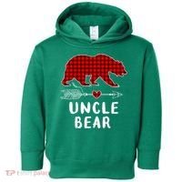 Uncle Bear Christmas Pajama Red Plaid Buffalo Xmas Toddler Hoodie thumb 0