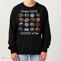 Unique Brains Different Is Fun. Neurodiversity Women's Sweatshirt thumb 0