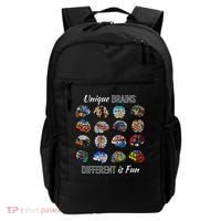 Unique Brains Different Is Fun. Neurodiversity Backpack thumb 0