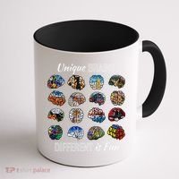 Unique Brains Different Is Fun. Neurodiversity Coffee Mug thumb 1