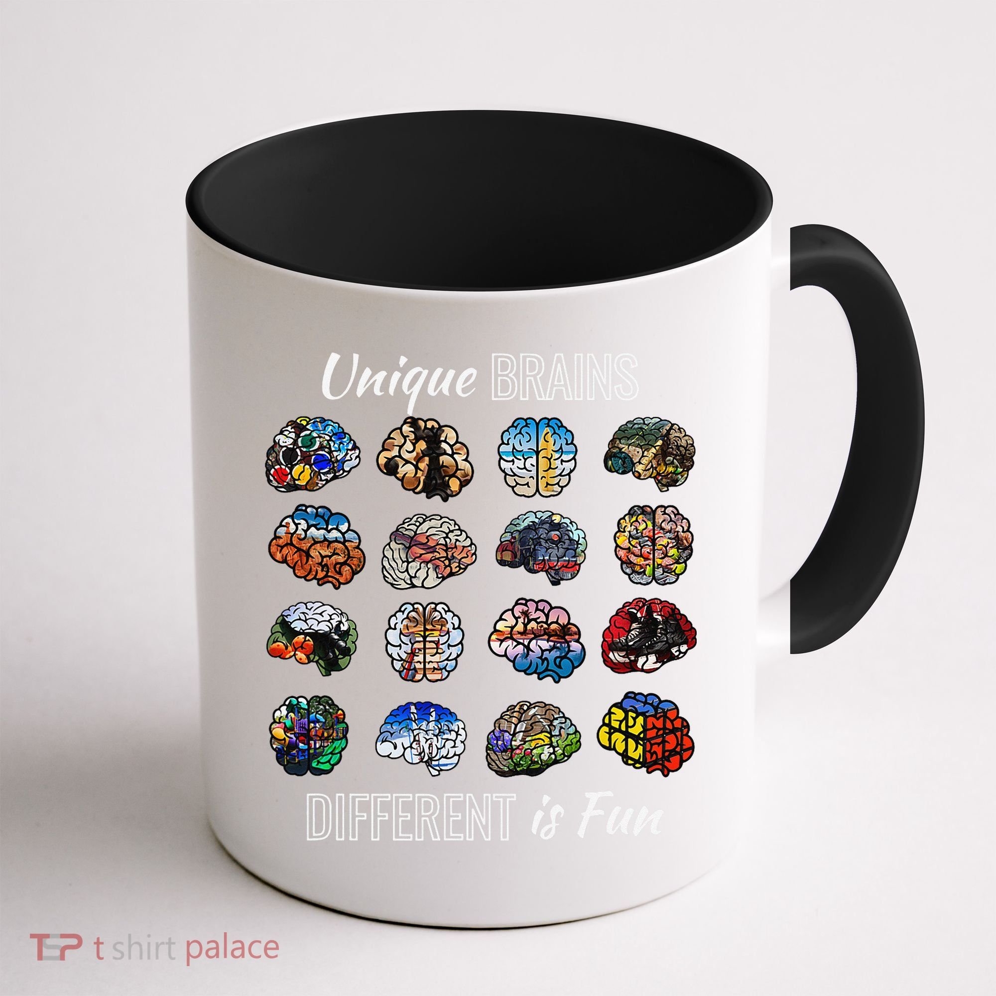 Unique Brains Different Is Fun. Neurodiversity Coffee Mug
