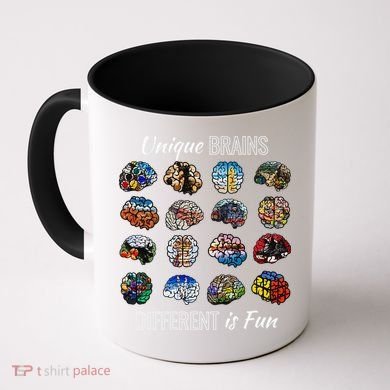 Unique Brains Different Is Fun. Neurodiversity Coffee Mug