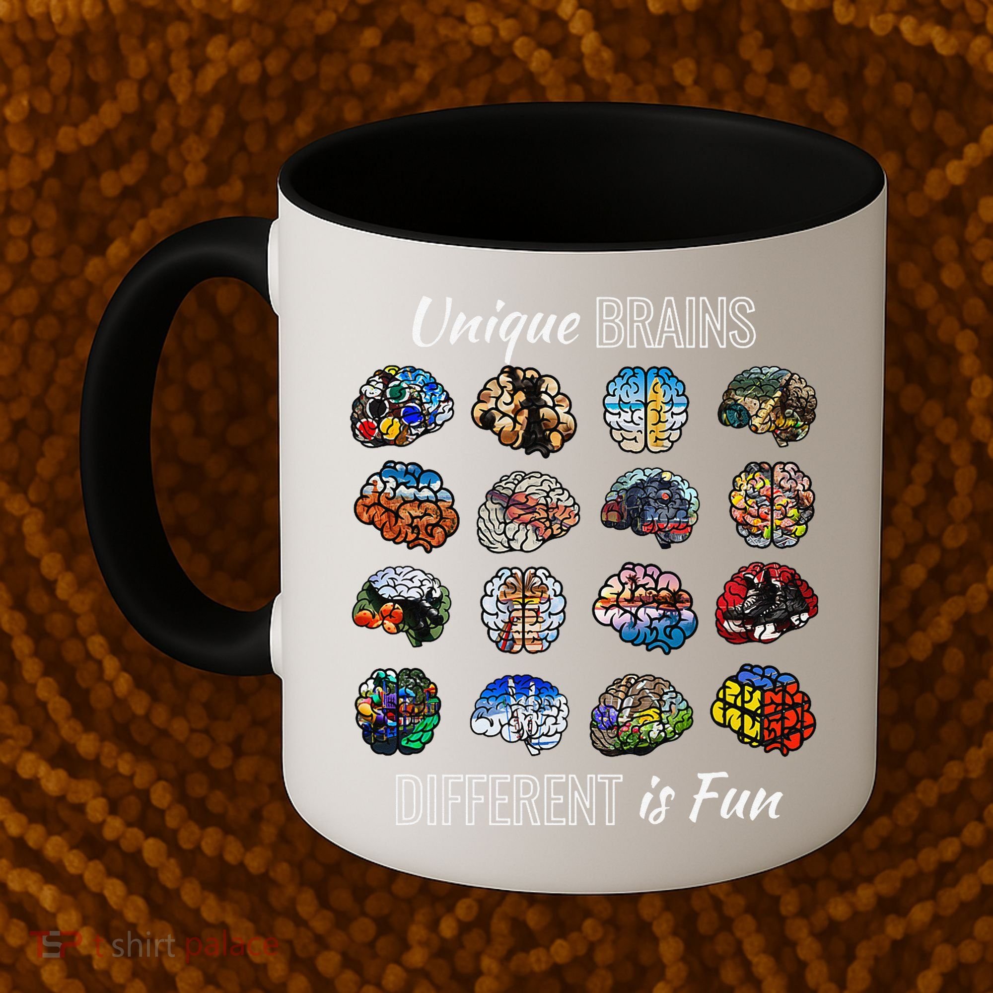 Unique Brains Different Is Fun. Neurodiversity Coffee Mug