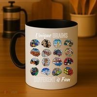 Unique Brains Different Is Fun. Neurodiversity Coffee Mug thumb 4