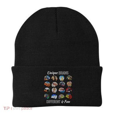 Unique Brains Different Is Fun. Neurodiversity Beanie