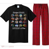 Unique Brains Different Is Fun. Neurodiversity Pajama Set thumb 0
