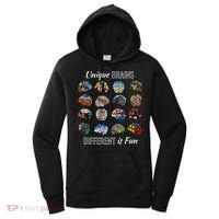 Unique Brains Different Is Fun. Neurodiversity Women's Hoodie thumb 0